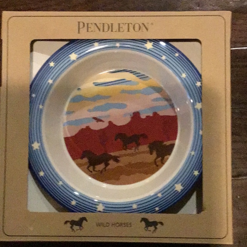 Pendleton Home Collection: Children’s Plate and Bowl Set- Wild Horses